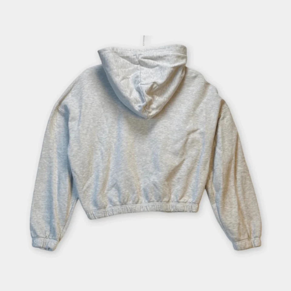 Hoodie Weekday Damen Gr. S Grau Casual Kapuzenpullover Cropped Streetwear - Bild 2 von 3