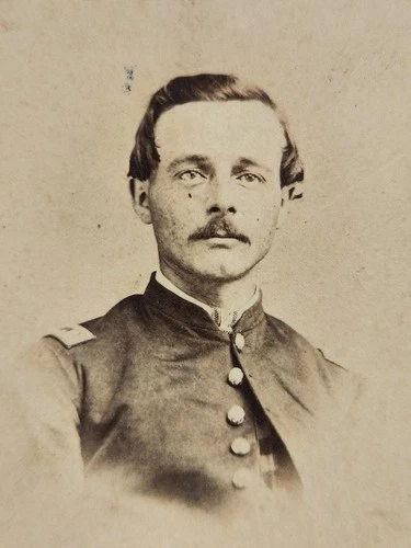 Civil War Unidentified Captain Bust View w/ Nashville backmark writing on bottom