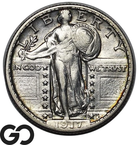 1917-D Standing Liberty Quarter, Type 2
