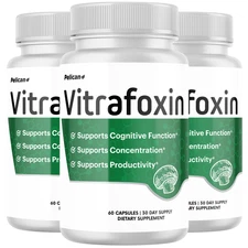Vitrafoxin- Brain & Immune Support- 3 Bottles- 180 Capsules