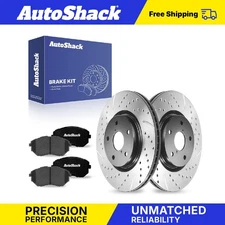 Front Drilled Slotted Brake Rotors Ceramic Pads for Subaru Outback WRX