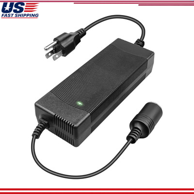 12V 120W AC/DC Power Adapter 15A Cigarette Lighter Converter, AC 100V-240V to DC