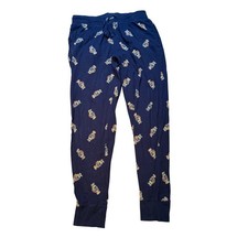 Polo Ralph Lauren Mens Pajama Joggers Navy Blue Basketball Polo Bear Print M