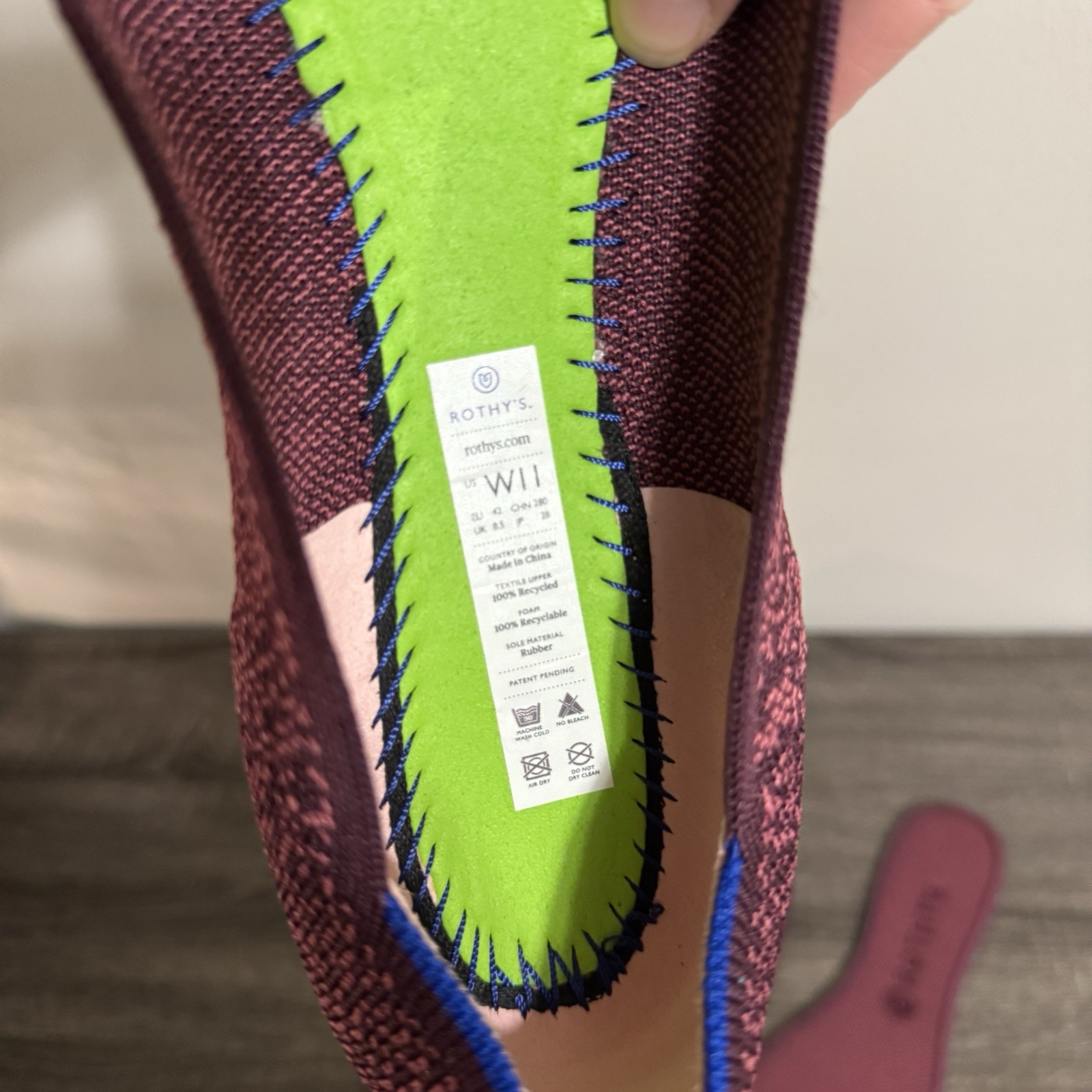 Rothy’s The Flat Purple Fig Python Round Toe Wome… - image 7