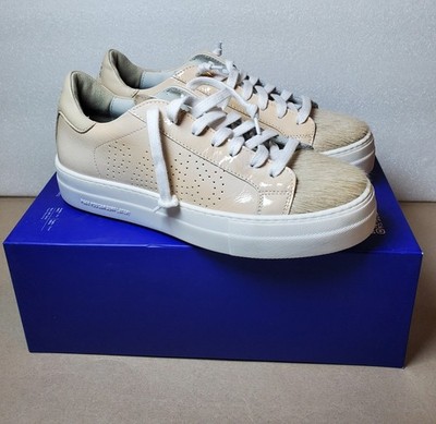 P448 F24Thea-W, Platform RIVER, Calf Hair Toe/Tongue & Patent Leather, EU37