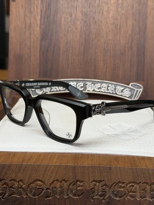 たかひ　VAGILLIONAIRE II chromehaerts Chrome Hearts Vagillionaire II Glasses Black/Gold 💎Factory Jewel