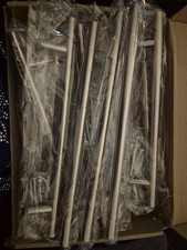 A Set of Six Stainless Wardrobe/Kitchen Cupboard Handles with Screws 8in