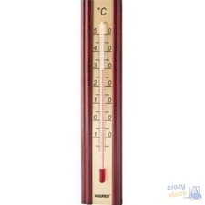Maurer Wandthermometer aus Holz 20 x 4 cm