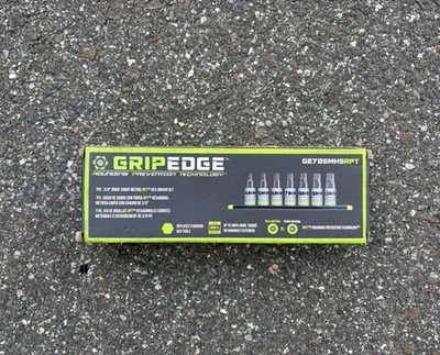 GripEdge Tools GE7BSMHSRPT  3/8'' Dr Short Metric RPT Hex Driver Set 7-PC NEW