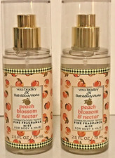PEACH BLOSSOM NECTAR MIST BODY SPRAY BATH BODY WORKS 2.5 OZ TRAVEL X 2