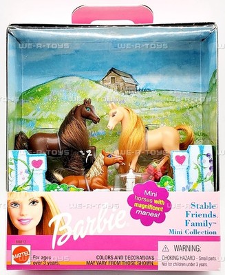 Barbie Stable Friends Family Mini Horses Collection 2000 Mattel