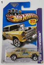 Hot Wheels 2012 Showroom '55 Chevy Bel Air Gasser Gold - Flaws