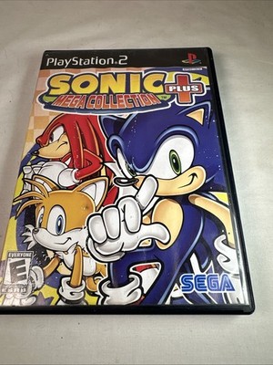 Sonic Mega Collection Plus (PlayStation 2) CIB Water Damage Disc Resurfaced