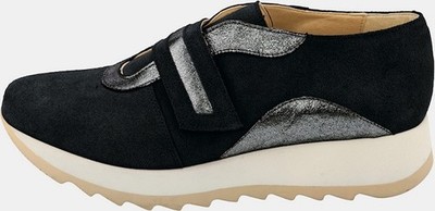 Leder Sneaker schwarz 36 Damen HEINE mit Klettverschluss UVP: 119  8.7469
