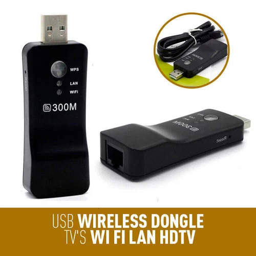 Neu für Samsung Smart TV Wireless LAN Adapter WiFi Dongle RJ-45 Ethernet KabelE1
