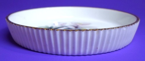 Vintage ROYAL WORCESTER SINGLE COASTER - ALPINE FLOWERS English Fine Bone China - Picture 3 of 5
