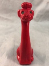 Vintage Made In Hong Kong Celluloid Art Deco Animal Red Poodle