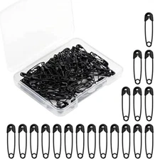 Safety pins 150pcs 19mm Safety pins for Clothes for Clothing Sewing Black