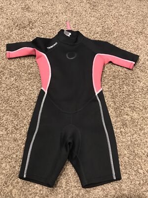 Decathlon TriBord Youth Short Wet Suit Back Zip Oxylane Size 10 A5
