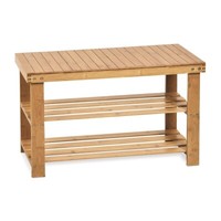 Schuhregal Holz Schuhablage SchuhstäNder Schuhschrank Holzregal 2 Ebenen 70Cm