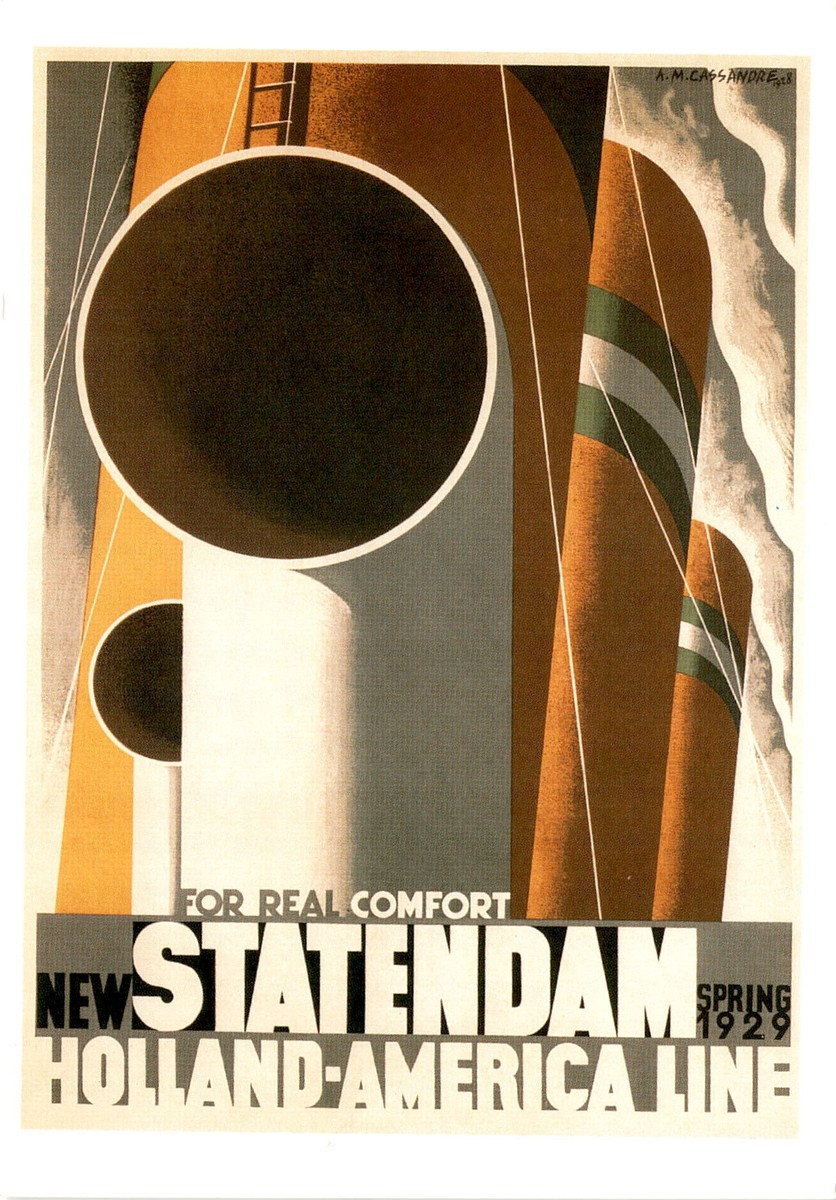 1928 A.M. Cassandre Lithograph Poster: Statendam Ship Image | eBay