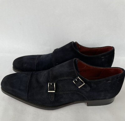 Magnanni For Neiman Marcus Mens Navy Suede Dress Shoes Sz 41  display picture 3