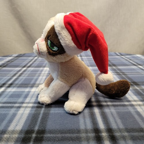Grumpy Cat Christmas 7" Tall Santa Hat Holiday Plush Stuffed Animal - Picture 4 of 7