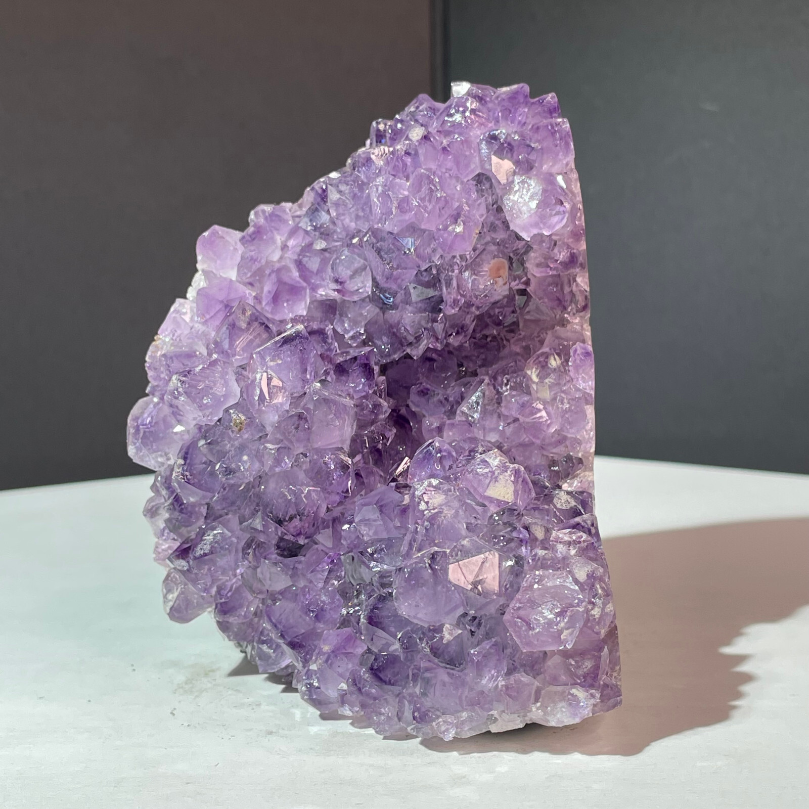 416g Natural Amethyst Geode Quartz Cluster Crystal Specimen for Healing & Decor