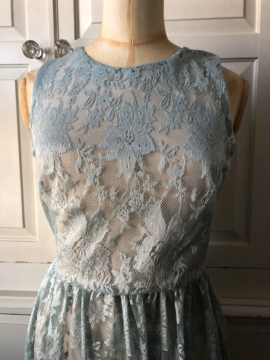 Miss selfridge blue lace dress cheap