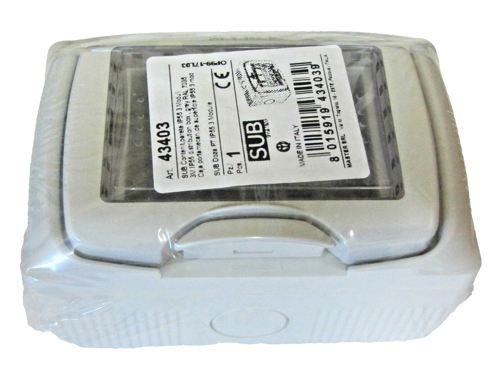 Master Scatola Esterno da Parete per 3 Moduli IP55 Chiusura Assistita Italia