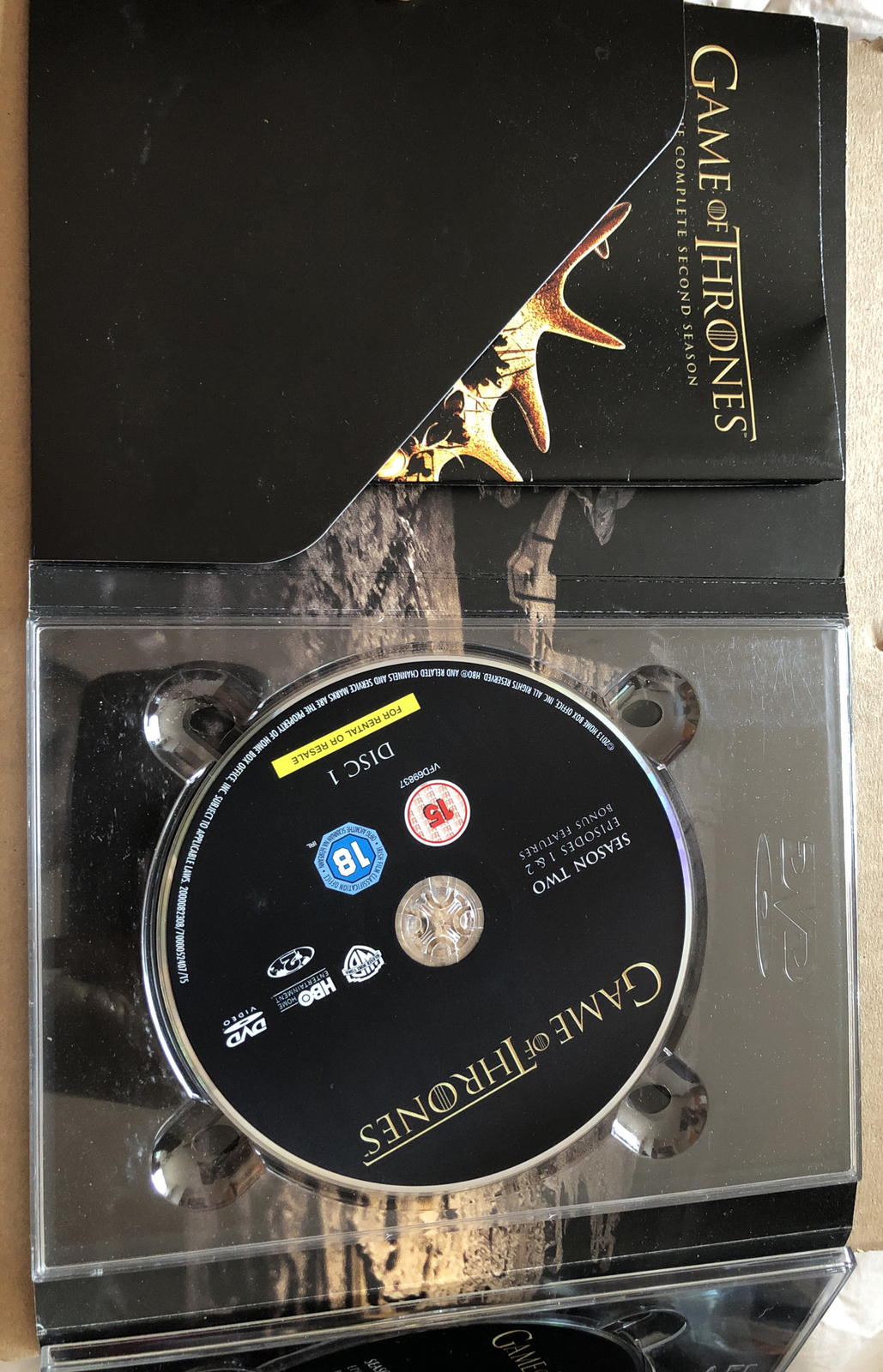 Game Of Thrones Series 2 Complete (DVD, 2013, 5Disc Set, Box Set