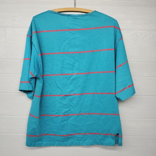 Vintage Le Tigre Striped Tshirt Womens Size XL Made In USA - Picture 2 of 7