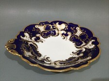 Royal Crown Derby Cobalt Blue & Gold Round Serving Dish