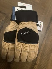 Leki Copper S Gloves, Black/Tan, 8