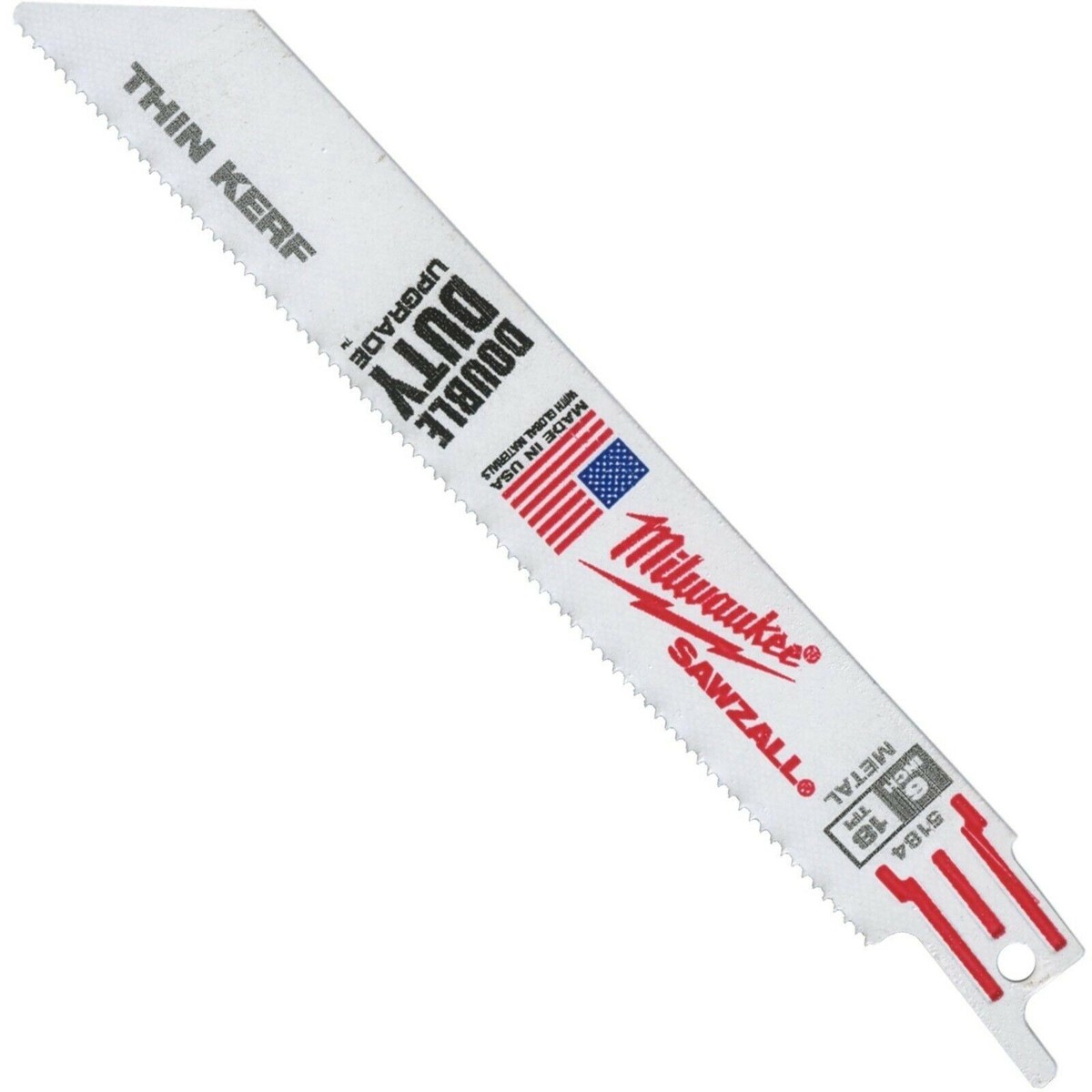 Milwaukee 48-01-7184 6 18 TPI Thin Kerf SAWZALL® Blades (Bulk