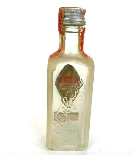 Botella de licor en miniatura Gilbeys de colección Londres Maryland sello fiscal en relieve vacío - Imagen 4 de 9