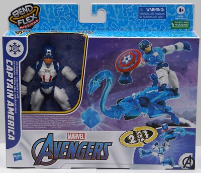 Captain America Ice Mission-Figur ca.15 cm-Bend And Flex Missions 2in 1-Hasbro