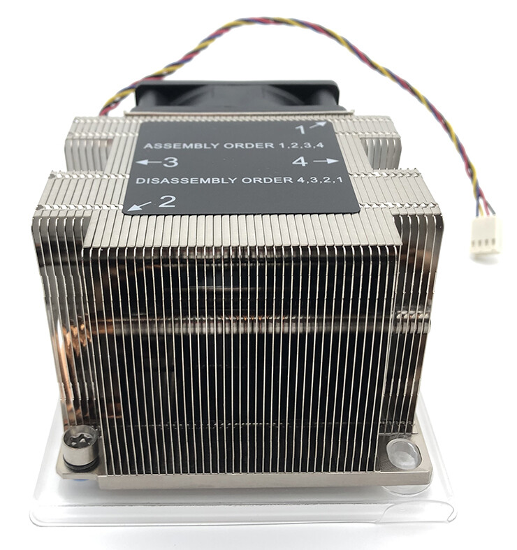 Square CPU Cooler LGA3647 205W 2U For Intel Xeon Bronze/Gold/Silver/Platinum