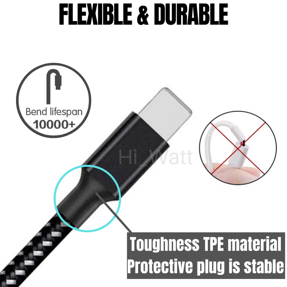 3 Pack Fast Charger Cable Heavy Duty For iPhone 14 13 12 11 XR 8 7 Charging Cord - Image 3 of 4
