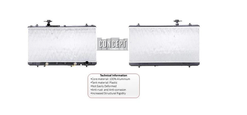 For Suzuki Aerio 2002 2003-2007 2.0L/2.3L L4 Radiator SZ3010133 / 17700-54G20 - Image 4 of 4