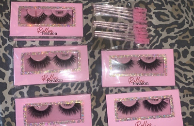 Different size lashes with my logo on the diamond boxes
