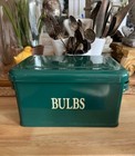 Green Enamelware Bulb Garden Advertising Container