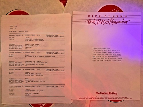 7/30/83 DICK CLARK;s RR&R SHOW, EVERLY BROTHERS TRIBUTE, 12 HITS, 8 INTERVIEWS - Picture 6 of 6