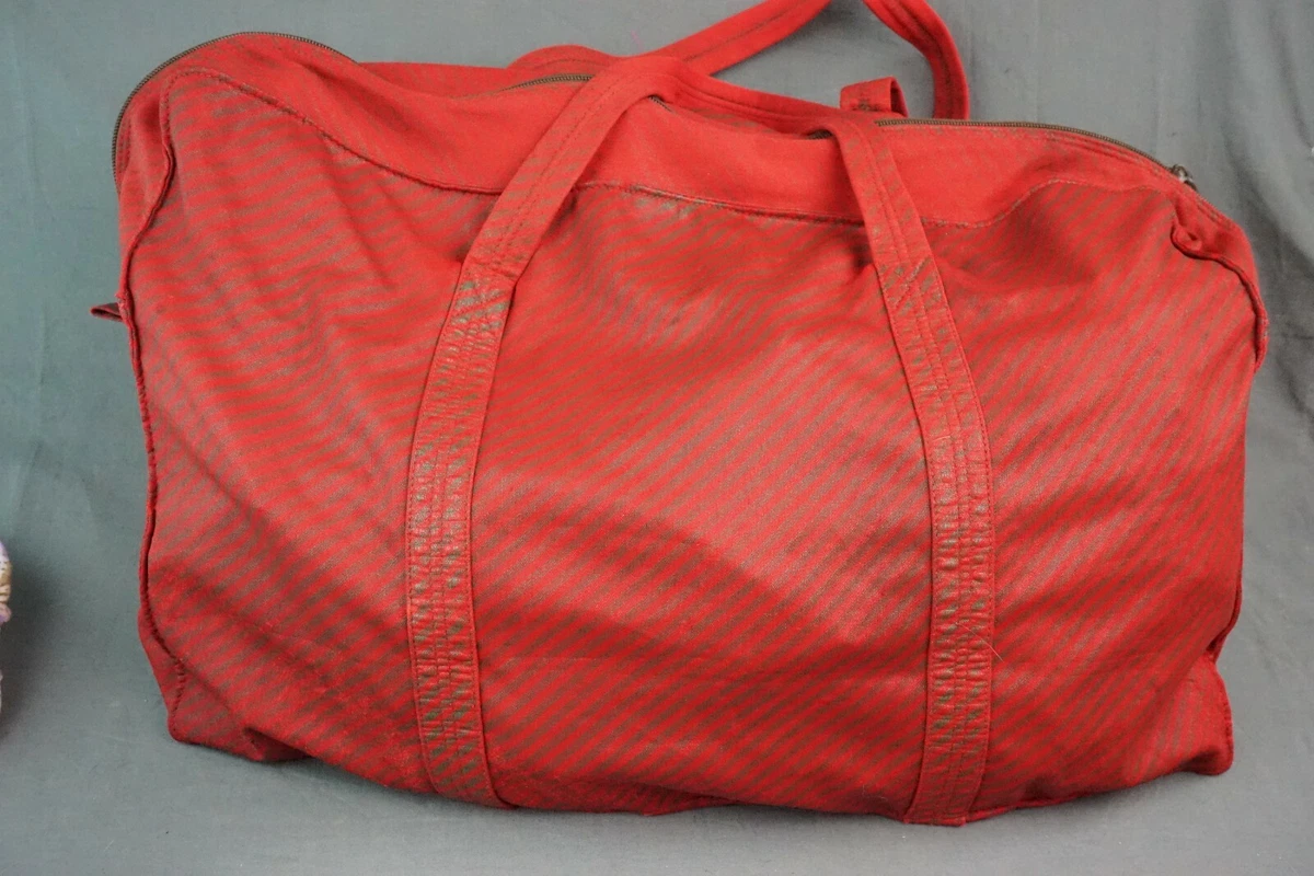 Authentic GUCCI vintage Fold Up leather fabric duffle bag RARE 89 19 002