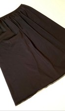 Vintage 80s Vassarette Slippery Satin Nylon Lacy Short Mini Half Slip Skirt S