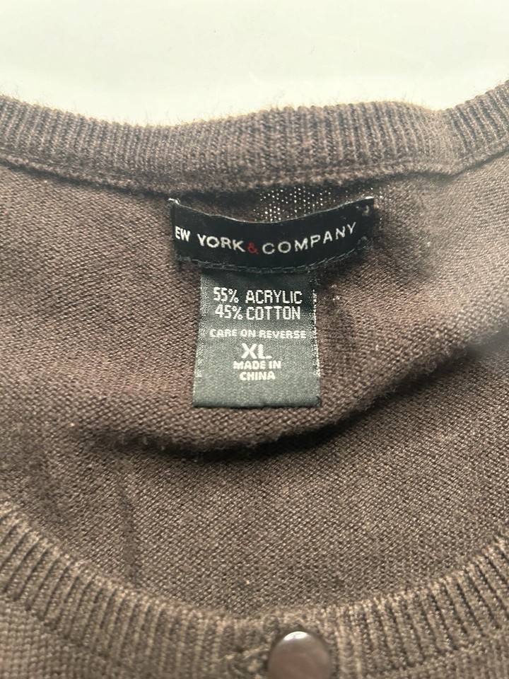 New York & Company Floral Embroidered Cardigan Sweater Women’s XL eBay