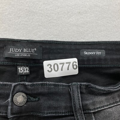Judy Blue Jeans Women's 15/32 Skinny Fit Cropped Black Stretch