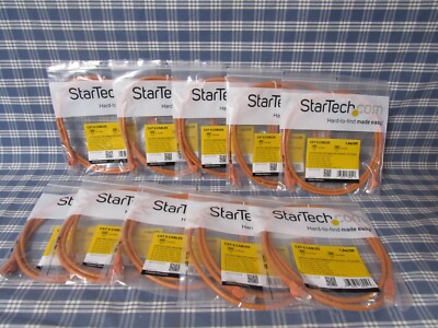 StarTech.com 5ft CAT6 Ethernet Cable (Lot of 10 New Sealed Cables) FREE SHIPPING