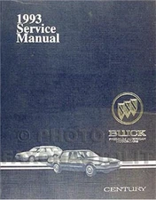 1993 Buick Century Repair Manual 93 Custom Special Ltd