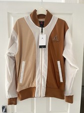 Giacca bomber Nike Jordan Flight MVP da uomo piccola S marrone nuova con etichette